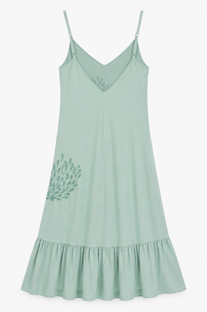 Vestido Riviera Salvia – Espalda